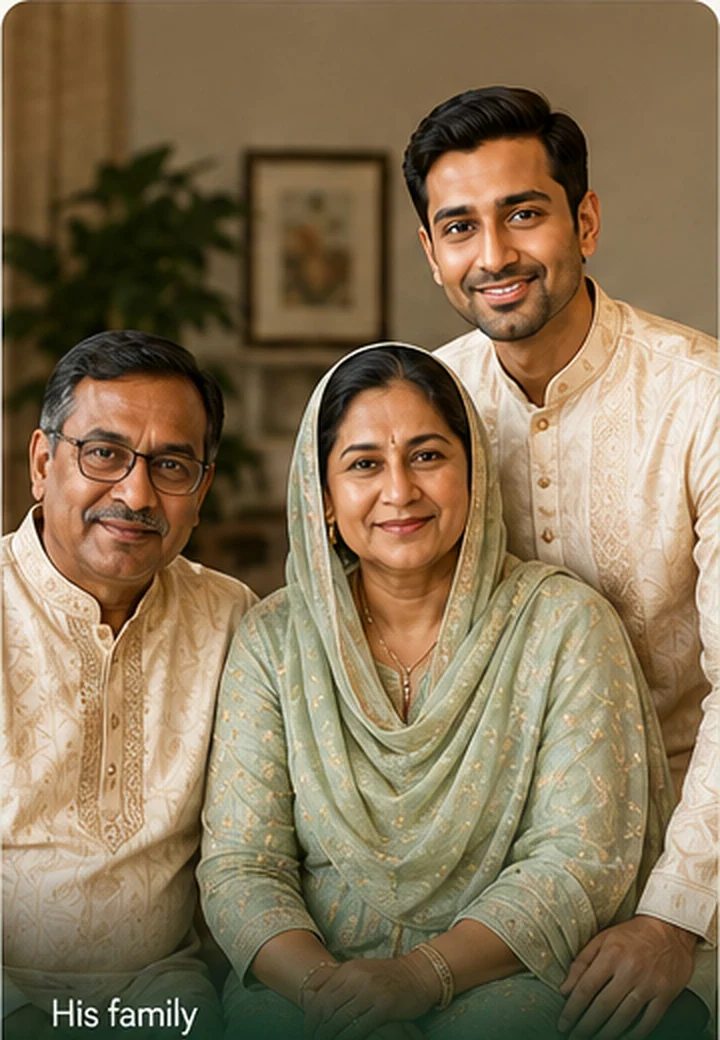 Example profile: Ayan with his family